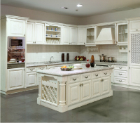 high standard, customized classic white kitchen cabinets, free kitchen design