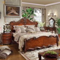 Luxury solid wood bed E5301