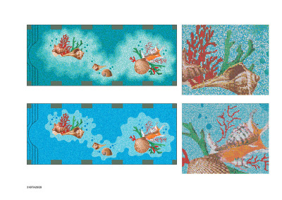 Special modern conch seaweed design swimming pool mosaic tile