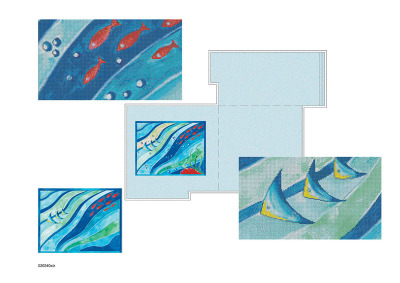 swimming pool mosaic design / glass mosaic