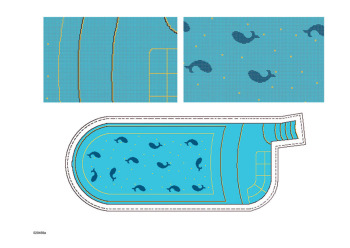Cute dolphin mosaic swimming pool YC-012