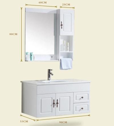 White Bathroom Cabinet MD717