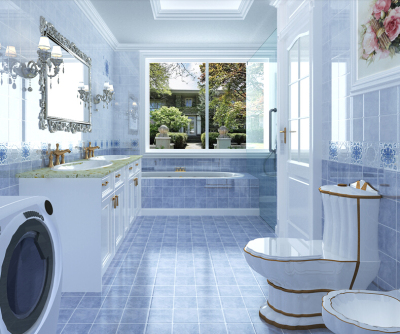 Mediterranean blue style bathroom tile YSZ-001
