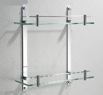 Brass Double Glass Shelf ODL02712