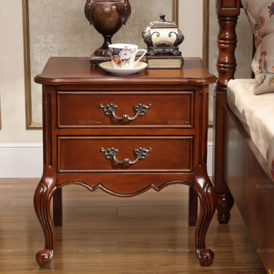 american country style bedside wood night table F96038