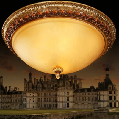 European round yellow ceiling lamp