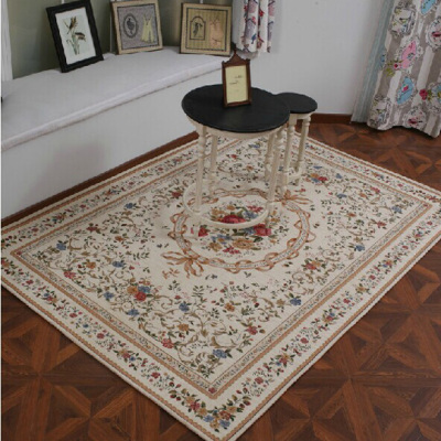 France pastorable style cotton beige carpet B48601