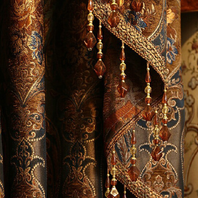 European style luxury embroidered curtains YS-14-22