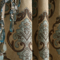 European style slient flower pattern curtains YS-14-38