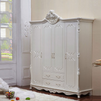 France style hand carving white wardrobe HX031