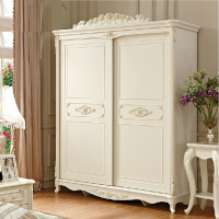 Franch style ivory white train door wardrobe YG602