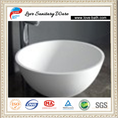 Round White Color Freestanding Bathroom Basin Lv-9038
