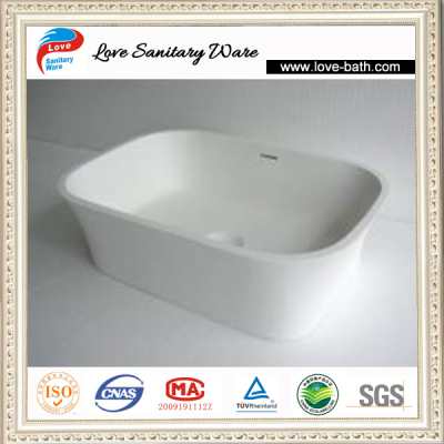 Freestanding Solid Stone Bathroom Basin Without Hole Lv-9030