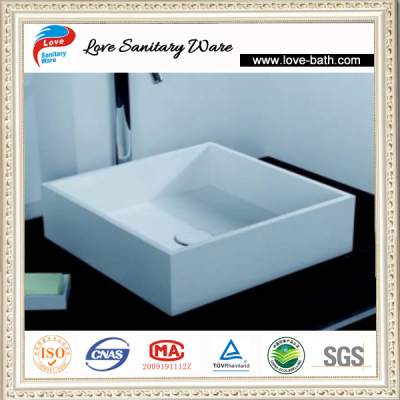 Square Stoner Resin Bathroom Basin Lv-1001