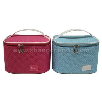 D-0009 promotional Beauty cheap shiny pu leather customized modella travelling cosmetic bag with zipper