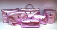 Z-0004 pink soft weave leather conbined bag fashion bag series