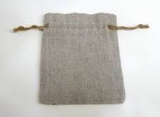 L-0004 Natural material linen Drawstring bag