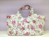 F-0007 Fashion pink flower pu leather bag classical design with factory produce price