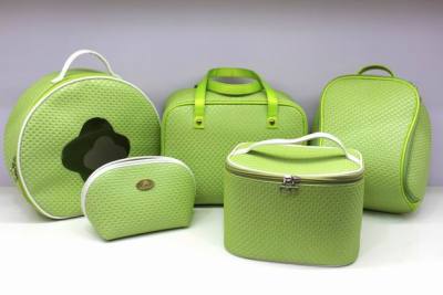 Z-0007 Special design fashion combined bag green lovely cosmetic bag 5 style for option