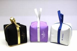 D-0024 Micro-fiber special cube desgin handbag cosmetic packing bag new style