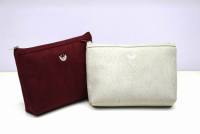 H-0035 flock suede cosmetic bag simple and generous design fashion bag new cosmetic bag