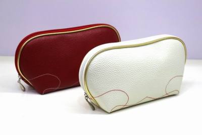 H-0037 Litchi grain leather Fashion cosmetic bag new style cosmetic shopping bag lady bag