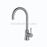 Stainless steel single mount kitchen faucet