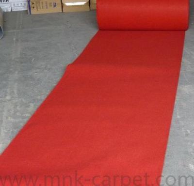 latex backing non-woven red exhibition carpet for floor