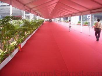 Protective foil exhibition carpet