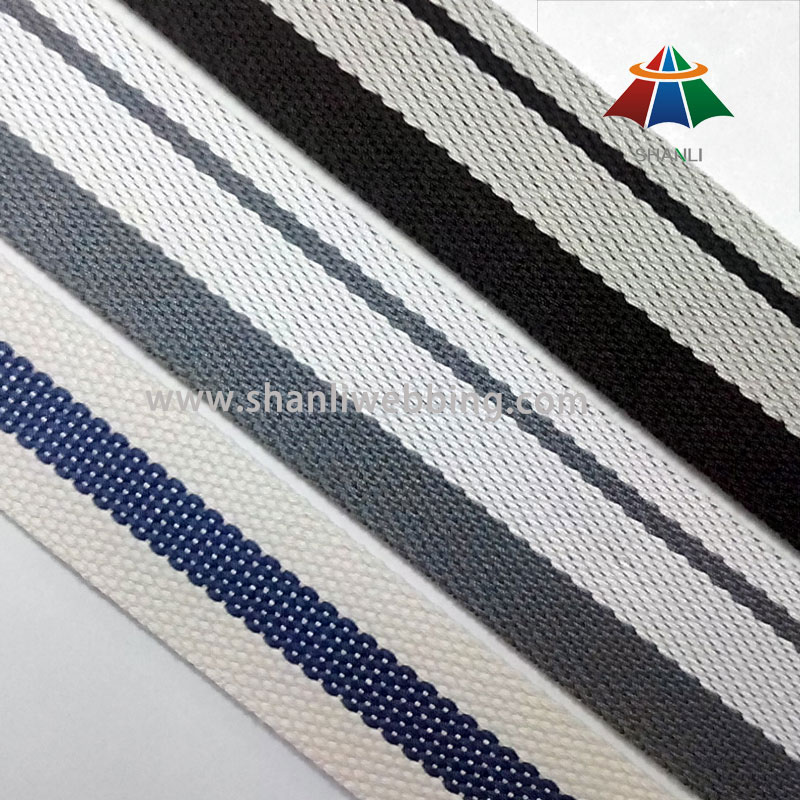 Striped Polyester Webbing for Luggage, Bags
