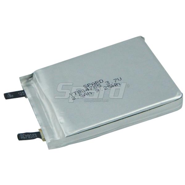 li-po battery 3.7V 2.5Ah YT804765