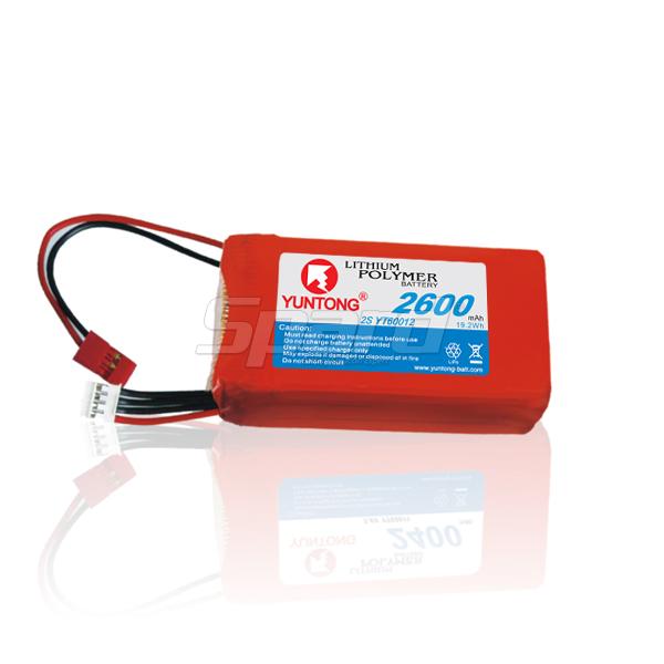 Transmitter and receiver lithium polymer batteries packs 7.4V 2600mAh YT60012