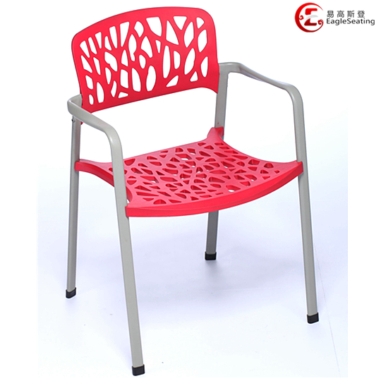 1003E-32 red plastic office chair