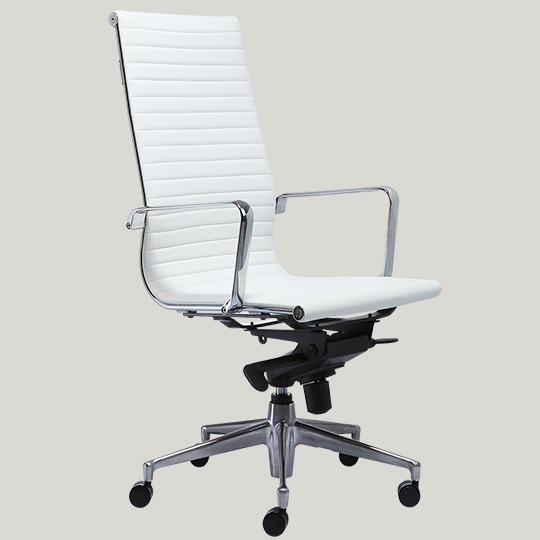 0517B-1HP5 white leather office chair