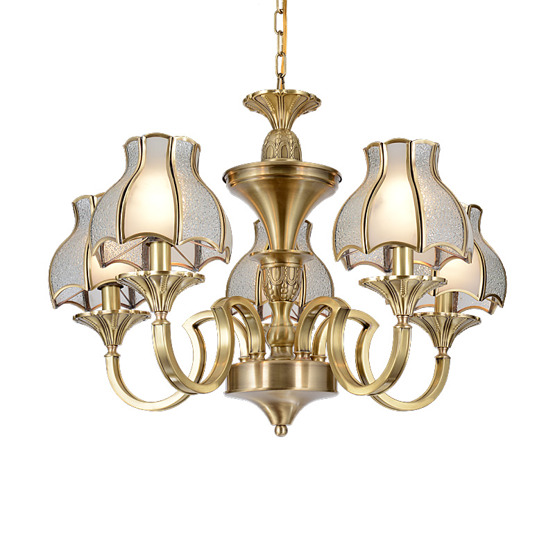 Custom tiffany antique brass chandelier pendant EME LIGHTING